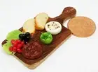 Dolls House Food Sharing Wooden Board Tumdee 1:12 Scale Miniature Grazing Meal 4