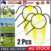 2x Football Target Net Soccer Target Goal Net Soccer Top Bin Goal Target Aid Bag