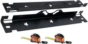 Generic Automotive Wheel Toe Alignment Plates with Two Measuring Tapes, Black