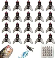 Bionic Fly Fishing Bait,20pcs Fly Fishing Flies, Bionic Flies Fishing Lure, Bionic Fly Fishing Fly Hook, 2024 New Fly Hook Soft Bait Add Fish Attractant Fishing Gear