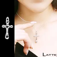在飛比找森森購物網優惠-LATTE Stigmata 925瑞士純銀經典十字墬飾項鍊