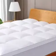 Extra Thick Mattress Pad Down Alternative Pillowtop Deep Pocket Matress Topper