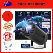 CLOKOWE 4K Mini Projector WiFi Bluetooth, 180° Rotation & Auto Keystone - Black
