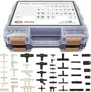 MINIMARU 49 Sizes Complete Vacuum System Cap and Tubing Connector Assortment Kit, With Double Sided Tool Organizer Box, 201 PCS