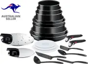 Ingenio Easy on Pots & Pans Set, 20 Pieces, Stackable, Removable Handle, Space S