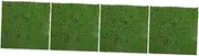 4pcs Fairy Garden Accessory Artificial Grass Turf Mat Small Square Fake Turf Realistic Grass Mat Easy to Cut Decorative