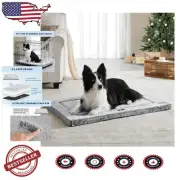 Comforting Non-Slip Dog Bed 42x27in, Perfect for Crates & Travel with Large Pets