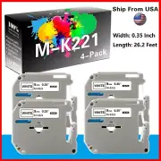 M-K221 M221 Label Tape MK221 for PT M95 Printers (4PK)