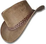 [Oztrala] Oiled Leather Hat Australian Outback Aussie Western Cowboy HL11 Ballarat