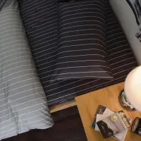 在飛比找momo購物網優惠-【絲薇諾】MIT精梳棉 條紋 四件式被套床包組 換日線-黑色