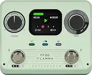 FLAMMA FF20 Looper Pedal Drum Machine, Drum Looper Guitar Pedal with Screen, 300 Min Recording, 220 Drum Grooves, 100 Loop Slots, Time Stretch, Auto Record, USB & Headphone Out, for Guitar and Bass