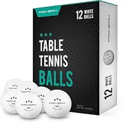 PRO SPIN Table Tennis Balls - Professional 40mm Ping Pong Balls for All Players - 12-Pack in White or Orange