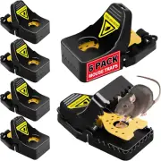 Mouse Traps, Reusable Rat Traps Indoor for Home, Effective Sanitary Trap 6 Pack