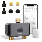 WiFi Sprinkler Timer 2 Zone with Brass Inlet & Outlet, Water Timer for Garden...