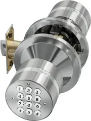 Signstek Electronic Keypad Door Knob Lock with Encryption Function, Satin Nickel