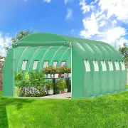 ALFORDSON Greenhouse Garden Shed Cover, Walk-In Tunnel Green House with Venti...