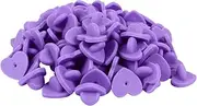 LALAFINA 100pcs Butterfly Hat Tank Top Jewelry Holder Brooch Keepers Badges Backing Clasp Heart Pin Brooch DIY Tool Brooch Base Brooch Pin Back Rubber Purple Earrings Jewelry Rack