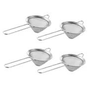 4 Pcs Stainless Steel Colander Sieve Sifters Fine Mesh Sieve