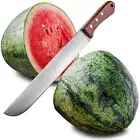 Long Kitchen Fruit Knife Watermelon Peel Slicing 4Cr14Mov Stainless Steel Wood S