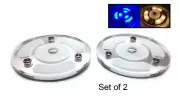Pactrade Marine 4" 2PCS Blue White LED Courtesy Light Mirror Touch Switch