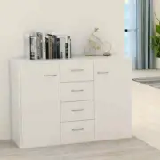 NNEVL Sideboard White 88x30x65 cm Chipboard