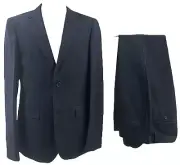 Men's Suit Sartorial Made IN Italy Blue Cool Wool Slim Fit 58 Spring Summer