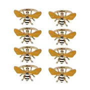 8x Urban Bee Napkin Ring Holder Dining Table Organiser Home Decor Black/Yellow