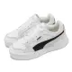 【PUMA】休閒鞋 CA Pro Lux III 男鞋 女鞋 白 黑 皮革 麂皮 低筒 微厚底 經典(395203-05)