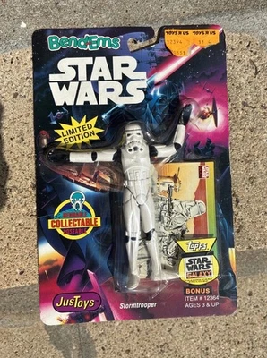 Star Wars BEND-EMS STORMTROOPER action figure JusToys 1993 w/ trading card NIP!