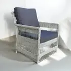 2X Outdoor Single-Seater Synthetic Wicker Patio Furniture (Grey)