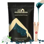 2.5lb Hard Blue Brazilian Bikini Wax Kit with 30 Applicators - Pearl Wax Bead...