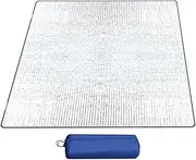 Aluminium Camping Mat - Sleeping Mats for Camping | 195x180cm Double-Sided Insulating Aluminum Foil Picnic Pad | Foldable Outdoor Thermal Foil Mat for Hiking, Picnics, Survival, Beach and Others