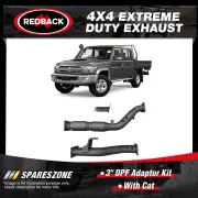 Redback 3" DPF Adaptor Kit With Cat for Toyota Landcruiser VDJ 76R 79R TD 4.5L
