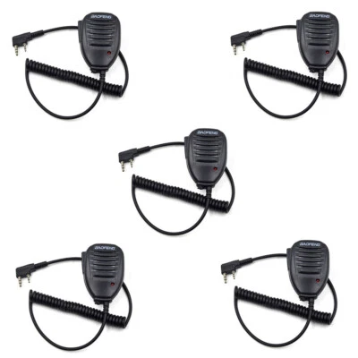 5X Speaker Microphone PTT For BaoFeng UV-5R 8W DM-5R UV-6R BF-F8+ BF-888S Radios