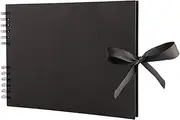 yuksok Scrapbook Album Scrap Book DIY Home Decoration Souvenirs Photo Album for Family Birthday Traveling Wedding, Black