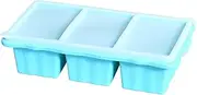 Ice-Cube Trays | 3-Cavity Silicone Ice Molds with Lid | Portion Control Ice-Cube Mold for Baby Food | Silicone Ice Tray for Hot Pot Gatherings and Beverage Preparation