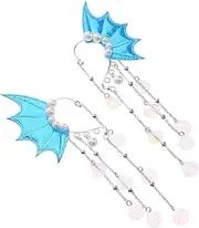 DONFAMDS 1pair Mermaid-inspired Hair Accessories for Girls Versatile Headpiece and Earrings Charming Sea Shell Design for Parties and Everyday Wear