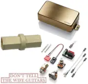 EMG H BRUSHED GOLD ACTIVE HUMBUCKER SIZED PICKUP SINGLE COIL SOUND ( HEX TOOL )