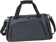 Hellery Weekender Backpack for Gym Use with Waterproof Features and Shoe Space, Gray