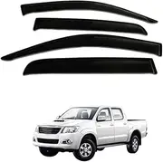 Window Visor, Compatible with Toyota Hilux Vigo 2005-2014 Weathershields Sun Rain Deflectors Double Cab ﻿
