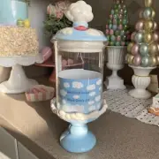 Sheffield Home Blue Cloud Glass Candy Jar NEW