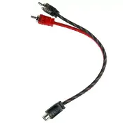 DS18 RCA Audio Y Adapter Cable OFC Noise Rejection Car Amplifier Splitter Cable