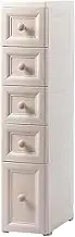 Children's Wardrobe Storage Cabinet with 7 Layers Plastic Thickened Drawer Storage Bins Light Apricot Color