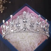 在飛比找樂天市場購物網優惠-新款水晶韓式森系仙美婚紗頭飾新娘超仙皇冠成年十八生日公主王冠