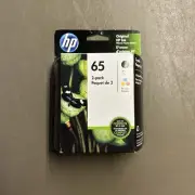 HP 65 Black and 65 Tri-Color Ink Combo Pack BRAND NEW SEALED Box