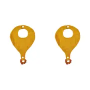 2x Urban Bubsy 20x28cm Cotton Bib w/Silicone Teether Baby/Infant Feeding Mustard
