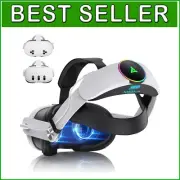 Ergonomic VR Head Strap for Oculus Quest 3/3S - 10000mAh Battery & RGB Lighting