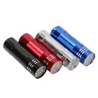 Mini Aluminum Flashlight Blacklight Torch Night Light Lamp 9LED