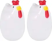 Lyntamy 2X Chick-Shaped 1 Boiled Egg Steamer Steamer Pestle Microwave Egg Cooker Cooking Tools Kitchen Gadgets Accessories Tools