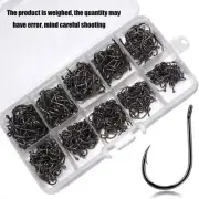 100/500Pcs Carbon Steel Fishing Hook Carp Circles Hook for Saltwater Freshwater